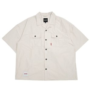 画像1: FLUTTER (フラッター) | T/C Open Collar S/S Work Shirts 