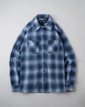 画像1: BLUCO (ブルコ) | OMBLE CHECK FLANNEL SHIRTS 