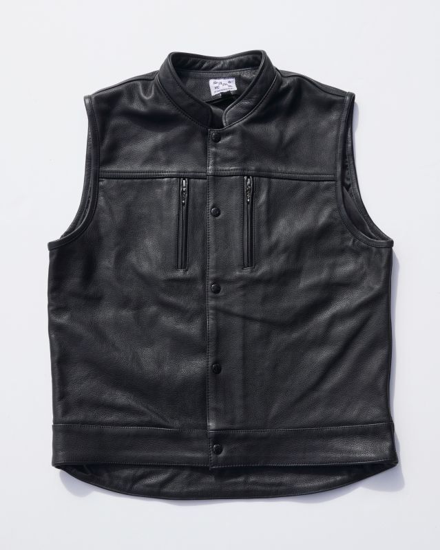 SAMS (サムズ) | SAMS LEATHER VEST [BLACK] | 通販