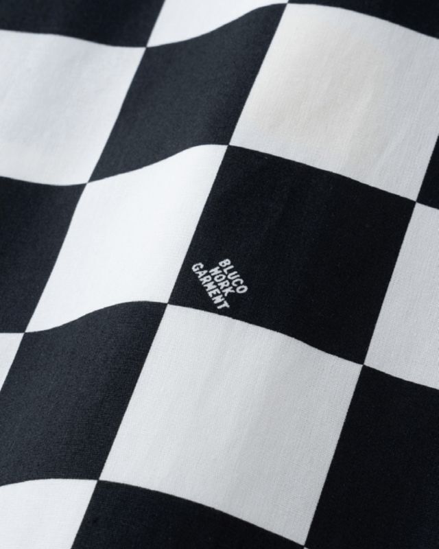BLUCO/ブルコ CHECKER FLAG 半袖SHIRT ホワイト L - シャツ