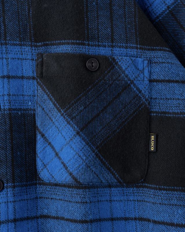BLUCO (ブルコ) | OMBRE CHECK FLANNEL SHIRT 1147 [BLUE] | 通販