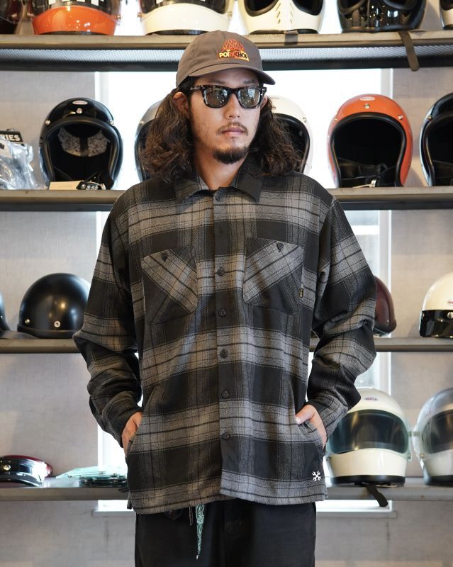 BLUCO (ブルコ) | OMBRE CHECK FLANNEL SHIRT 1147 [GRAY] | 通販