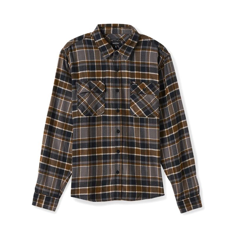 BRIXTON (ブリクストン) | BOWERY L/S FLANNEL [BLACK/DESERT PALM