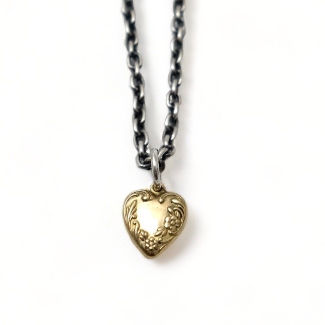 画像1: RAOING (ローイング) | K18 Flower Heart Pendant  (1)