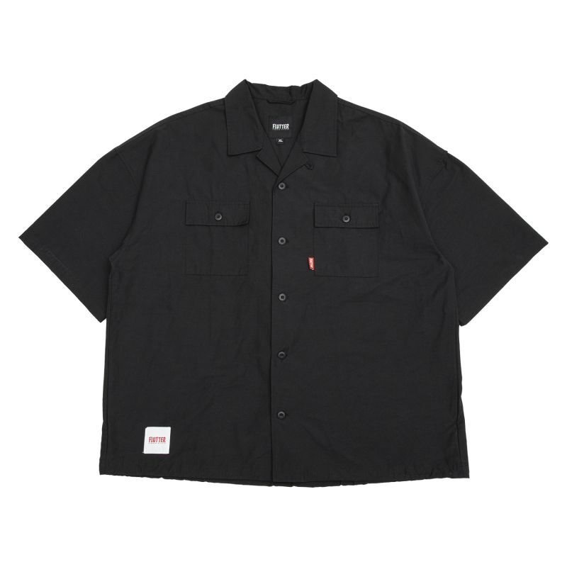 画像1: FLUTTER (フラッター) | T/C Open Collar S/S Work Shirts  (1)