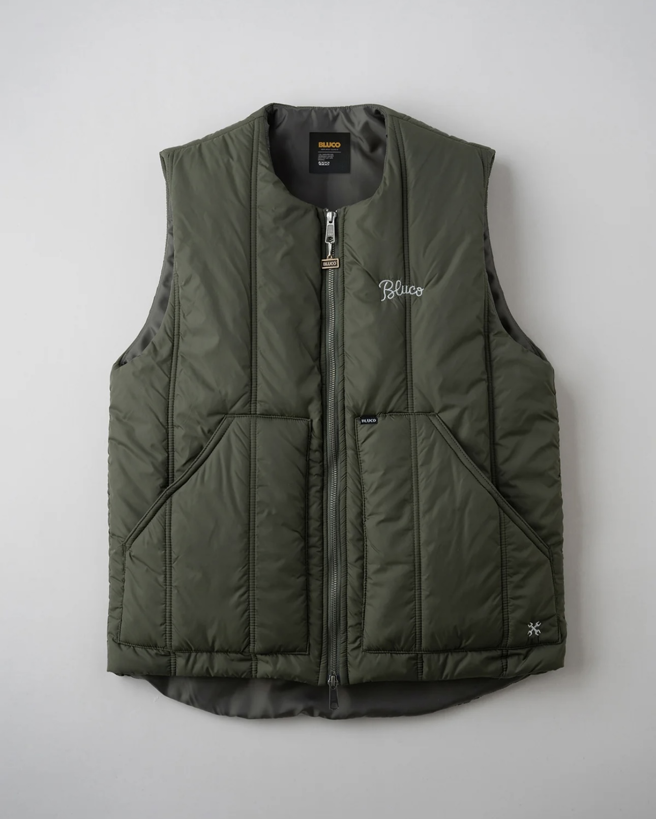 画像1: BLUCO (ブルコ) | CREW NECK QUILTING VEST  (1)